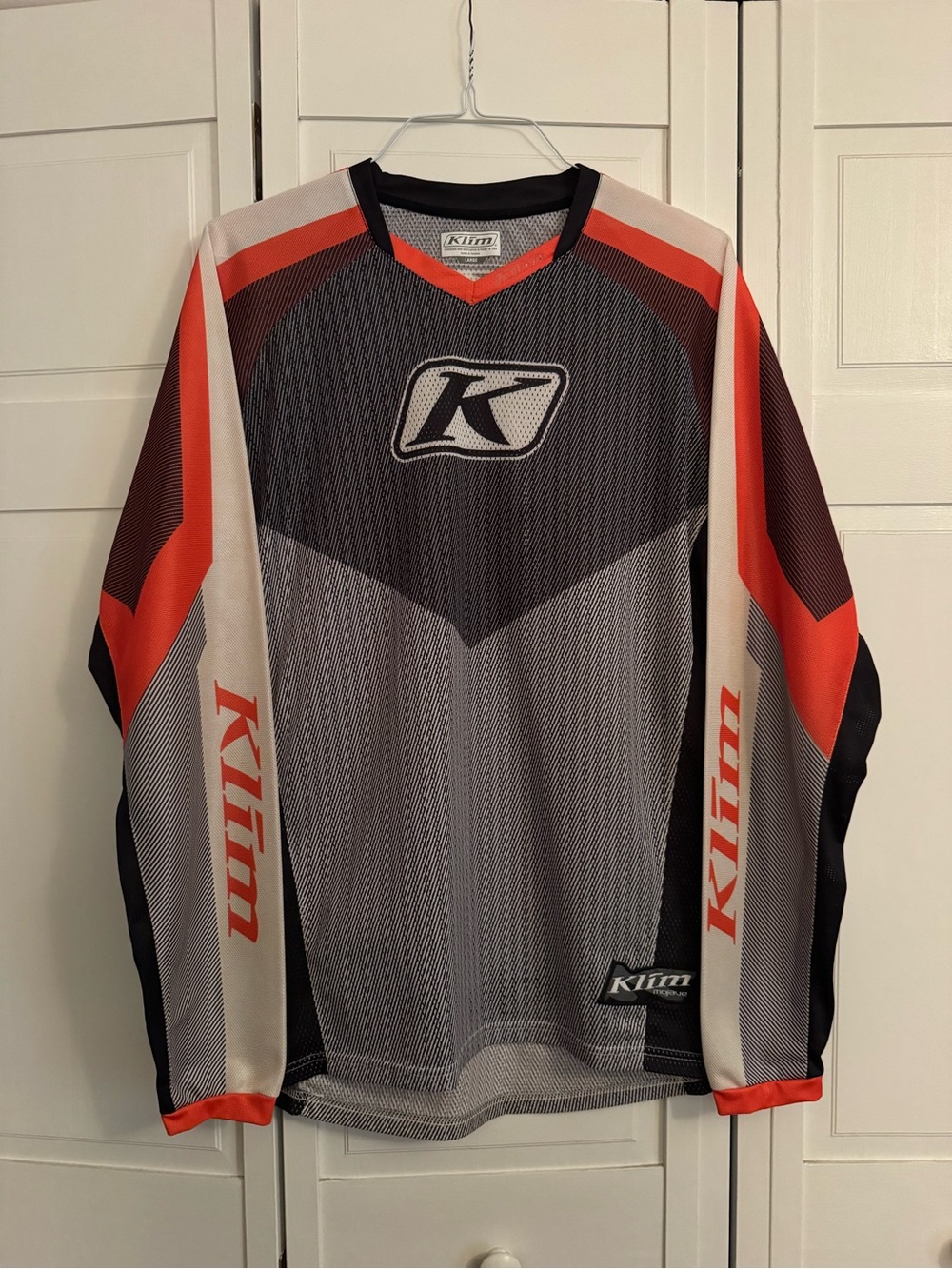 Klim Men’s Long Sleeve Grey and Orange Jersey